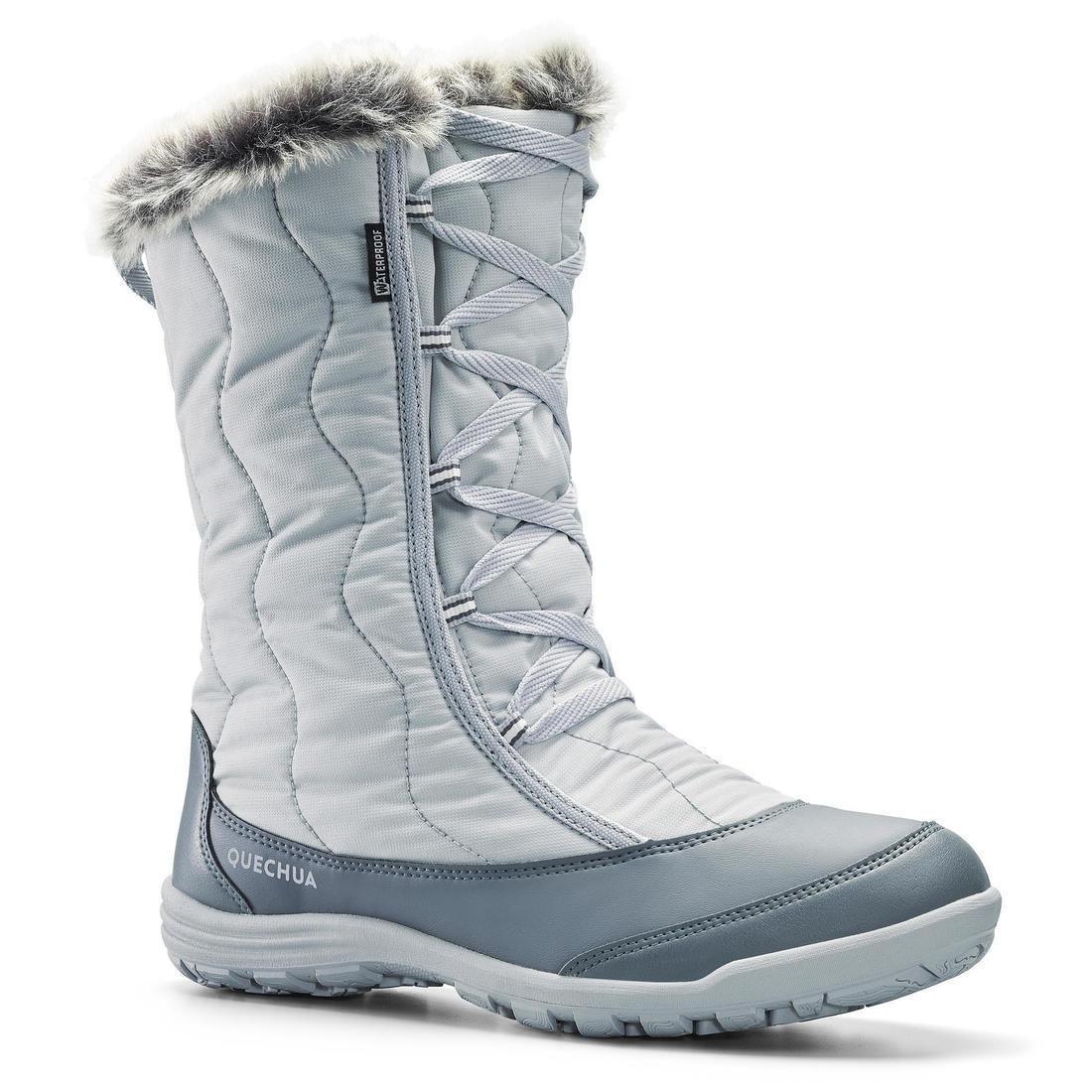 Sh900Womens Warm And Waterproof Snow Hiking Boots, Light Grey, , large image number 0