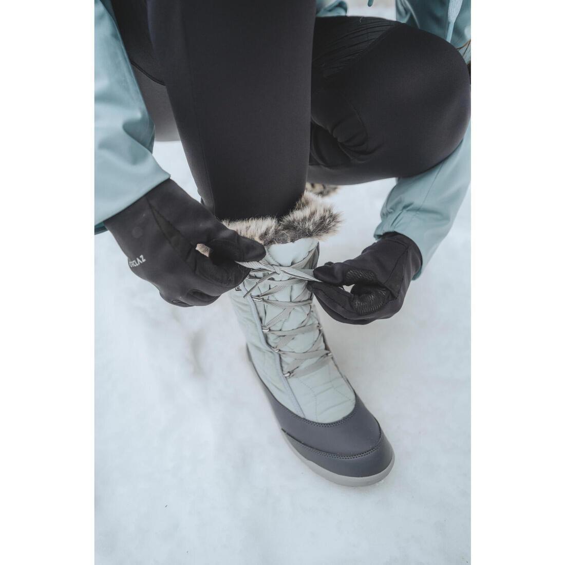 Sh900Womens Warm And Waterproof Snow Hiking Boots, Light Grey, , large image number 5