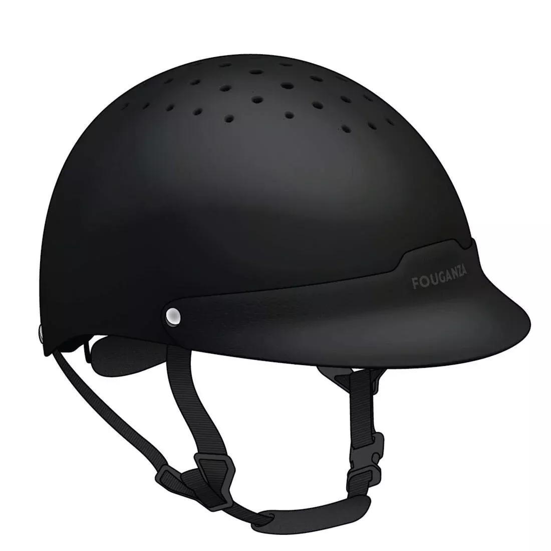Unisex Horse Riding Helmet - 100, Black, No Color, medium