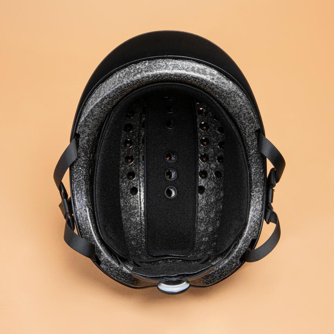Unisex Horse Riding Helmet - 100, Black, No Color, medium