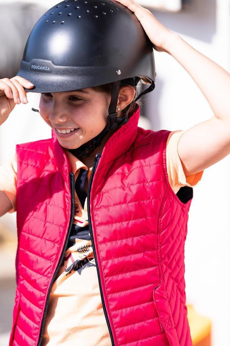 Unisex Horse Riding Helmet - 100, Black, No Color, large image number 4