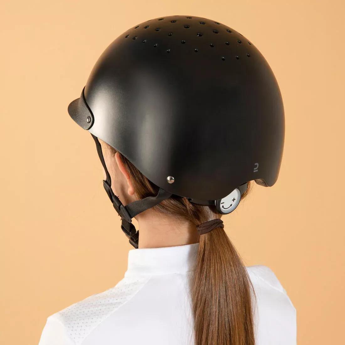 Unisex Horse Riding Helmet - 100, Black, No Color, large image number 6
