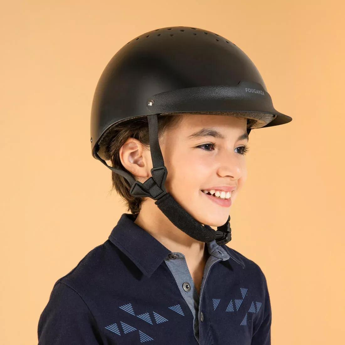Unisex Horse Riding Helmet - 100, Black, , large image number 7