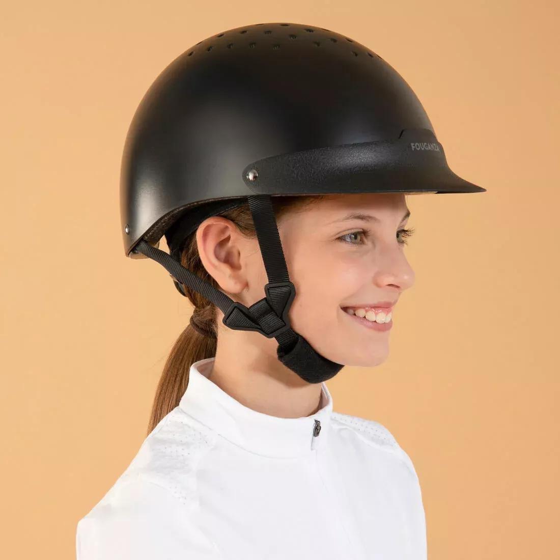 Unisex Horse Riding Helmet - 100, Black, , large image number 8