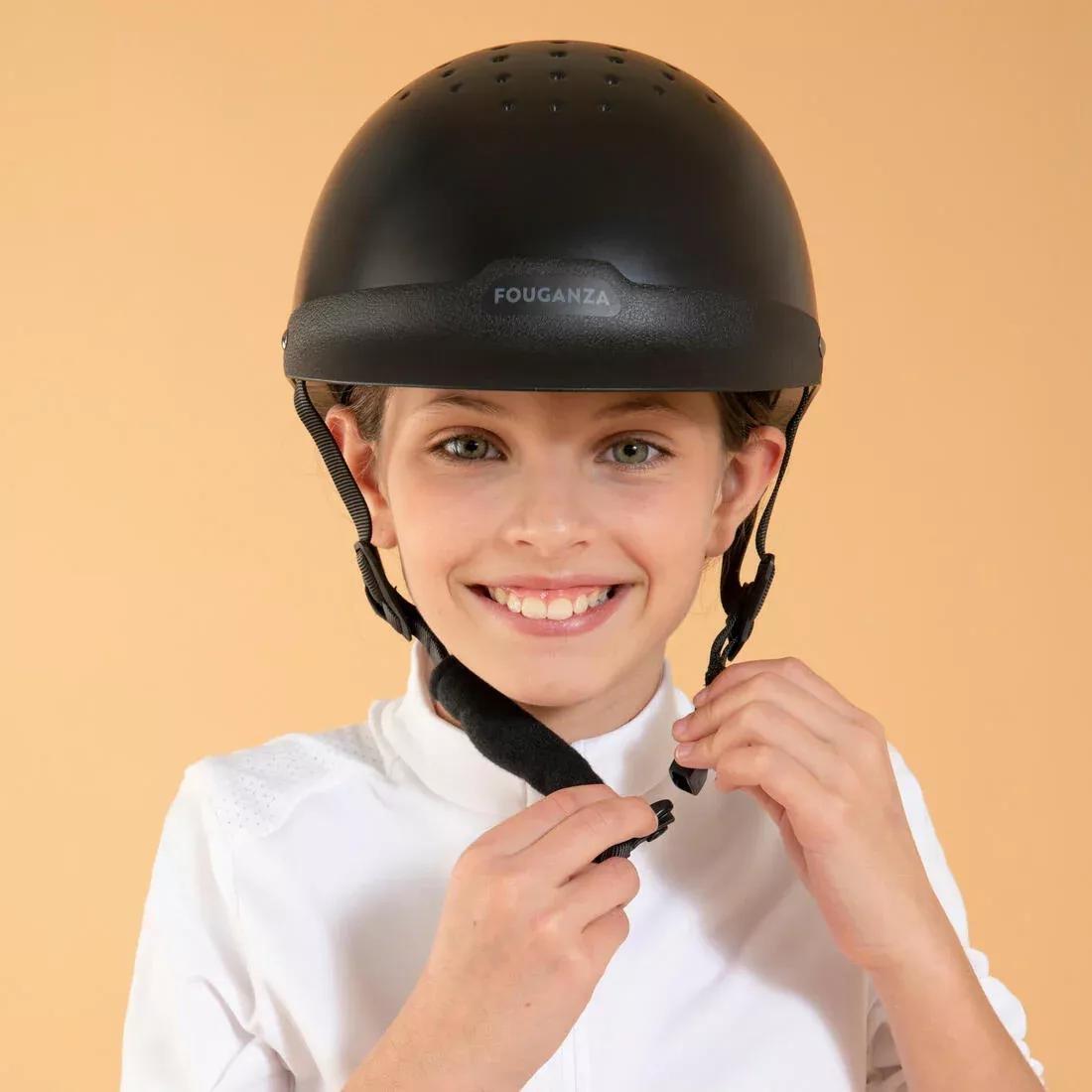 Unisex Horse Riding Helmet - 100, Black, No Color, large image number 9