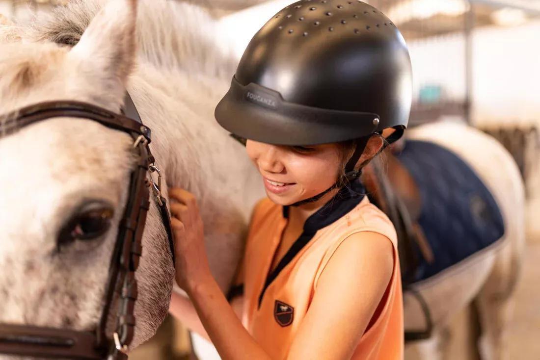 Unisex Horse Riding Helmet - 100, Black, , large image number 11