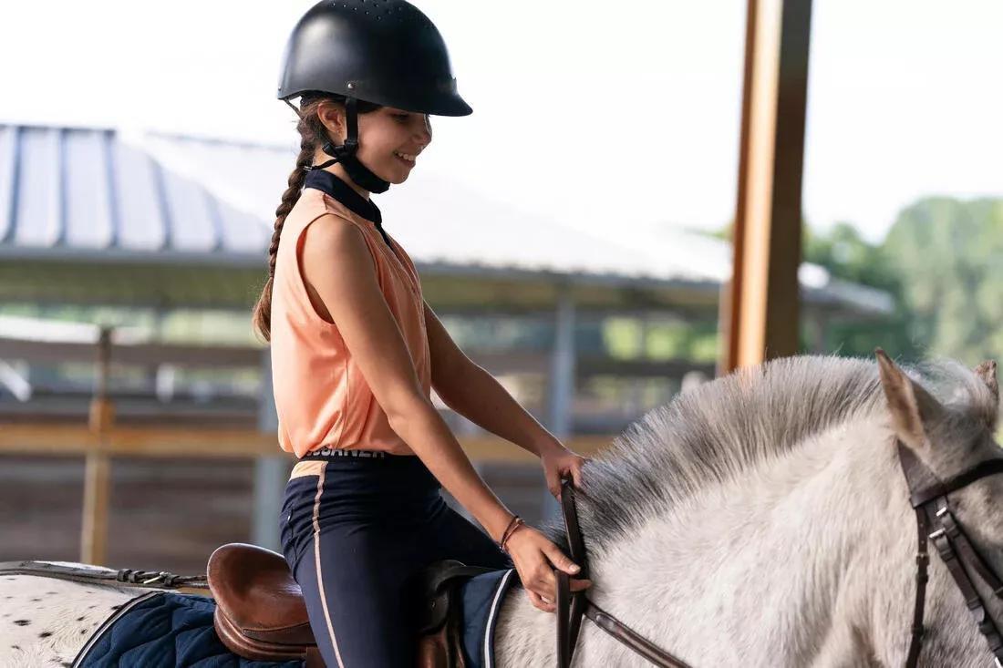Unisex Horse Riding Helmet - 100, Black, , large image number 14
