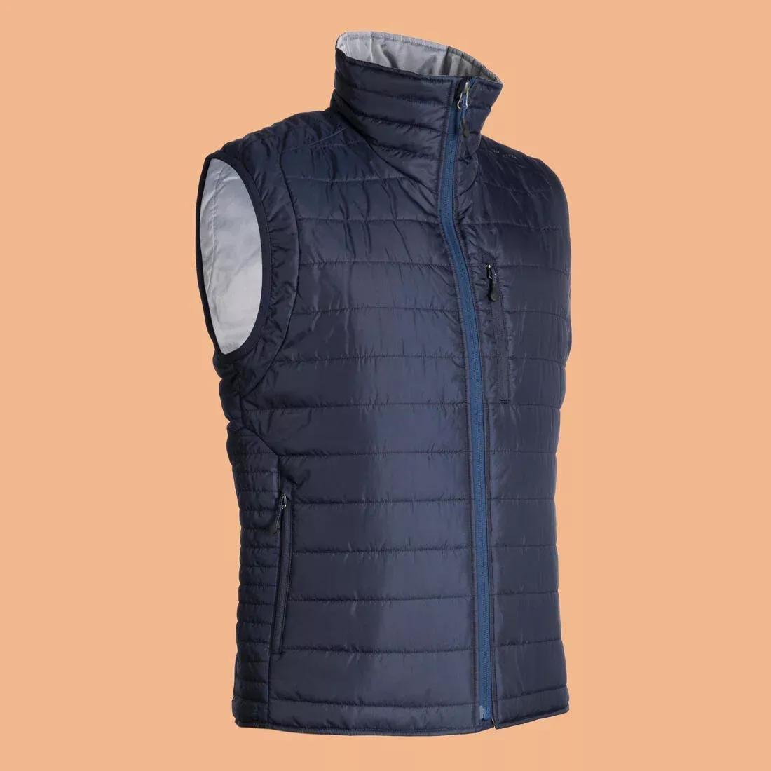 ASPHALT BLUE Men's Sleeveless Horse Riding Padded Jacket 100, No Color, large image number 6