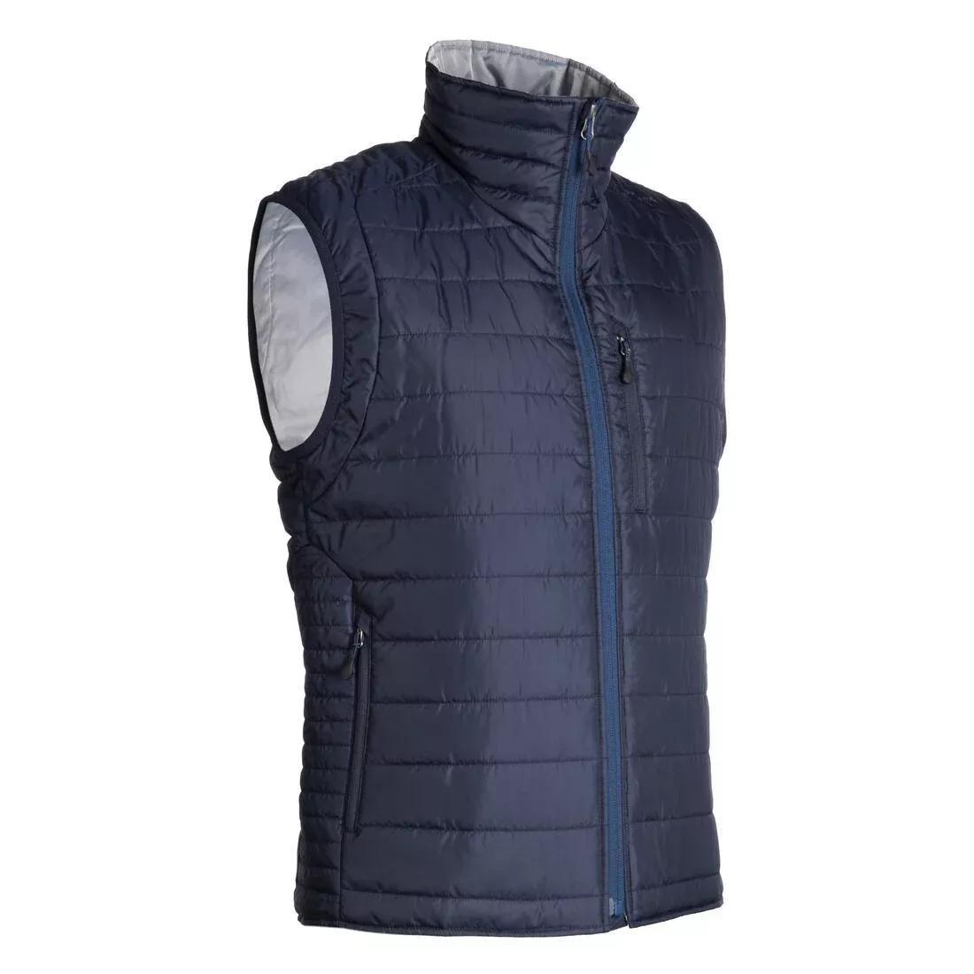 ASPHALT BLUE Men's Sleeveless Horse Riding Padded Jacket 100, No Color, large image number 7