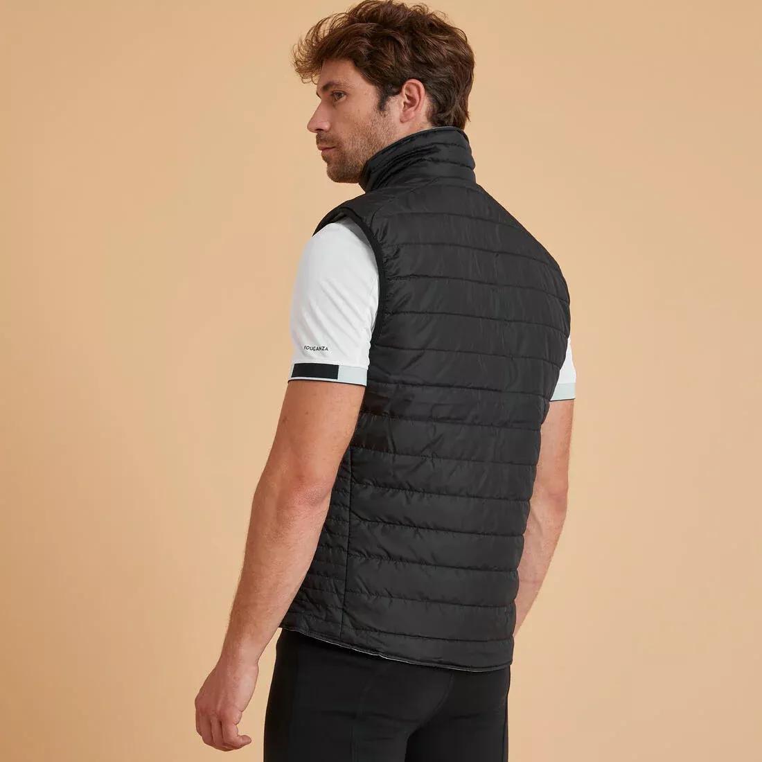 Men's Sleeveless Horse Riding Padded Jacket 100, black, No Color, medium