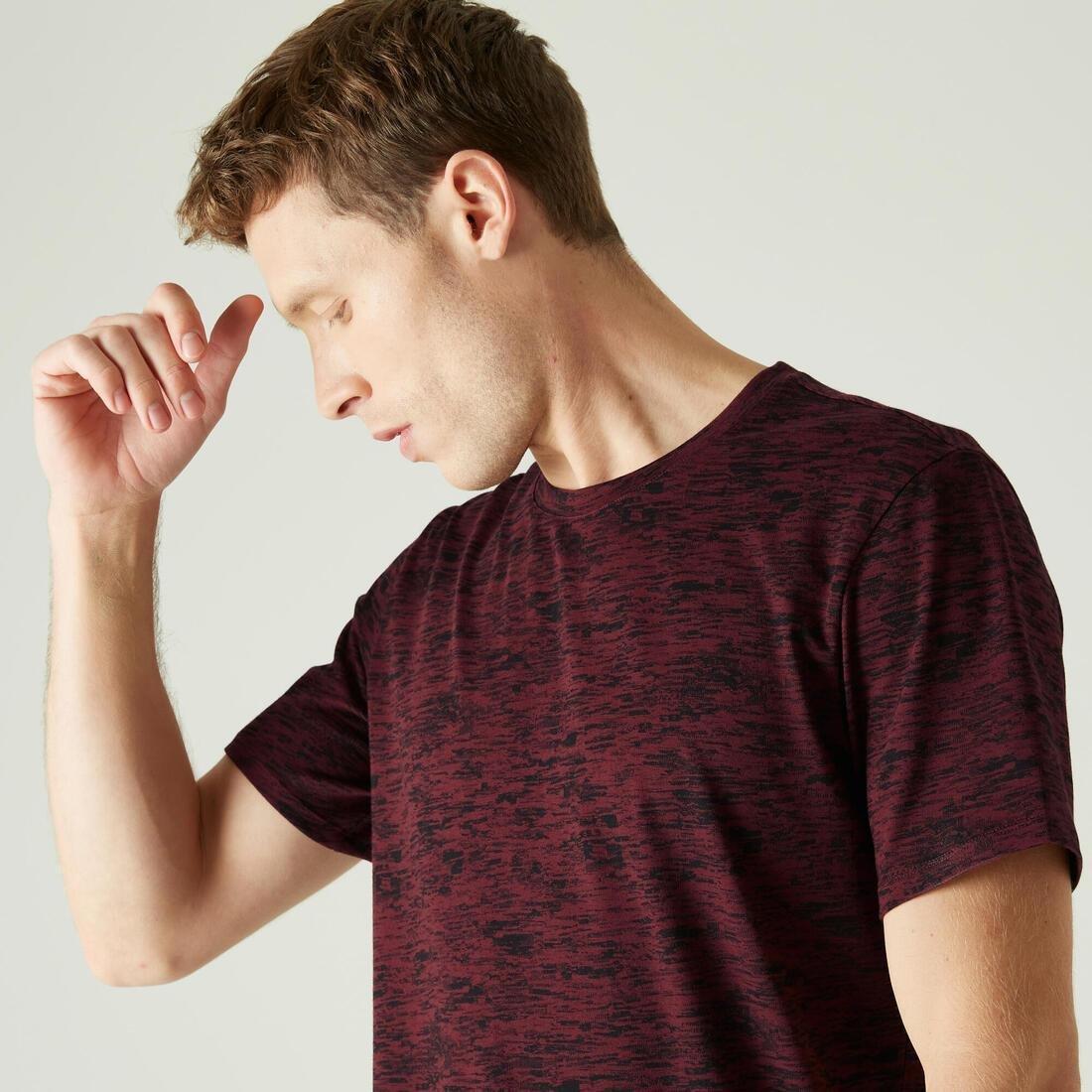Stretch Cotton Fitness T-Shirt, Chocolate Truffle, , large image number 5