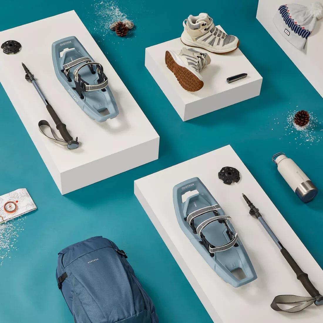 Medium Deck Snowshoes - Quechua Easy SH100 Mountain - M, Blue, 5401_000, large image number 9