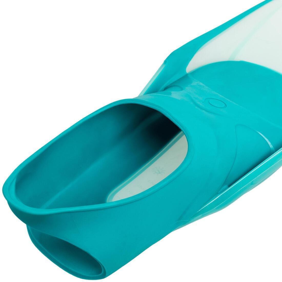 Adult's diving snorkelling Fins Mask and Snorkel kit SNK 500 - Blue, caribbean turquoise green, , large image number 5