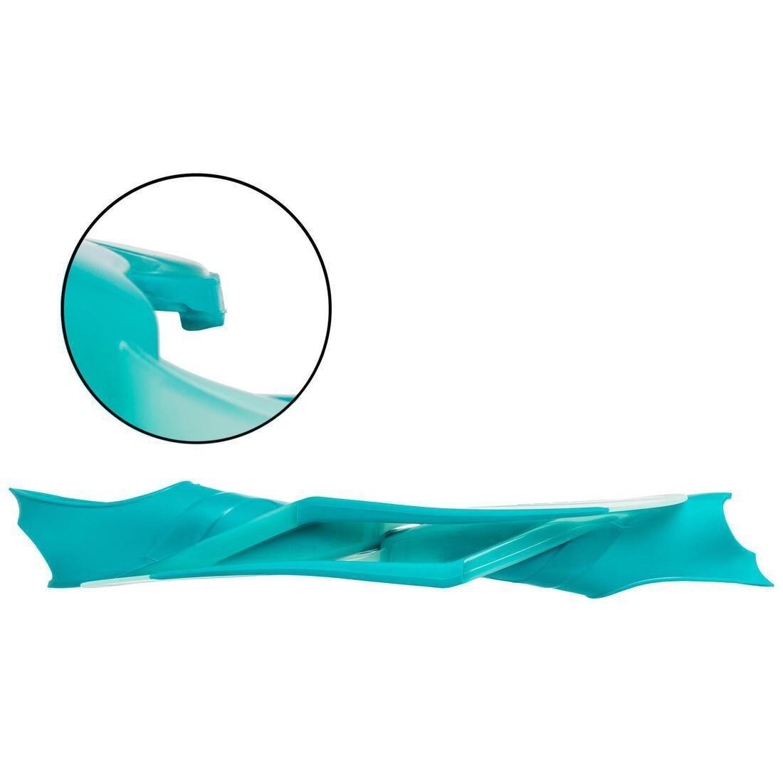 Adult's diving snorkelling Fins Mask and Snorkel kit SNK 500 - Blue, caribbean turquoise green, , large image number 7
