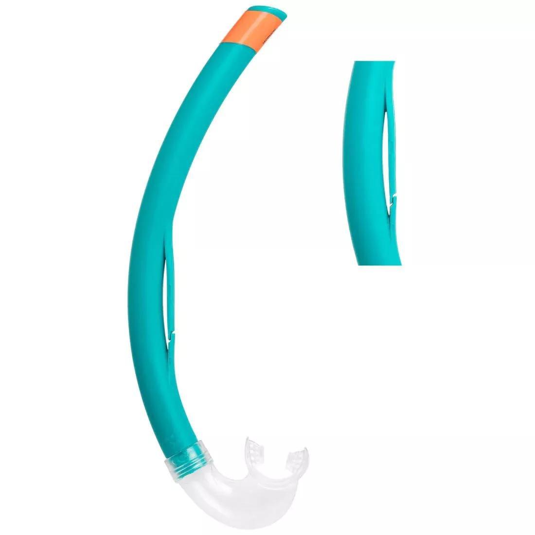 Adult's diving snorkelling Fins Mask and Snorkel kit SNK 500 - Blue, caribbean turquoise green, , large image number 12