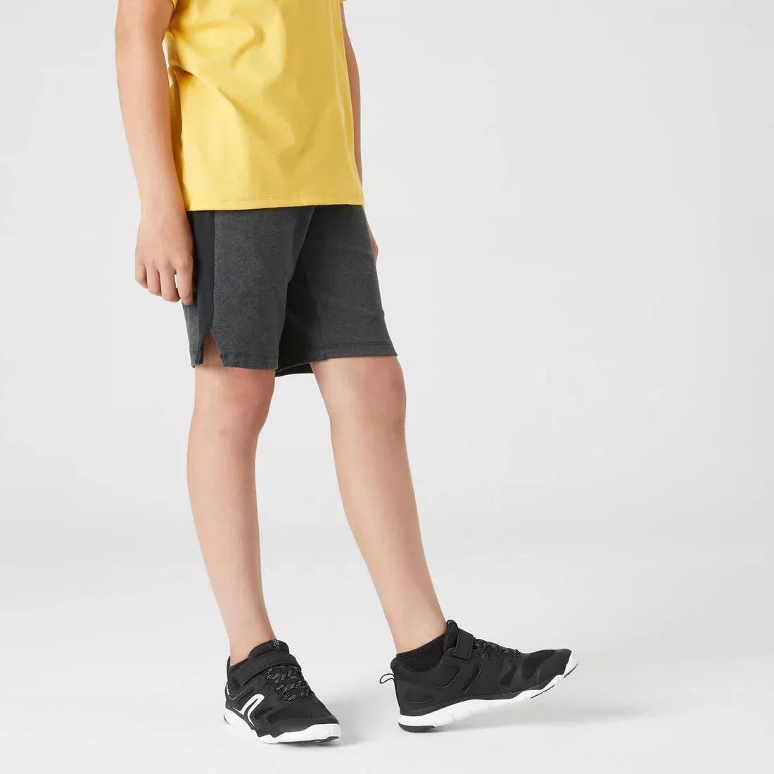 Kids Boys Cotton Shorts - 500, Grey, , large image number 1
