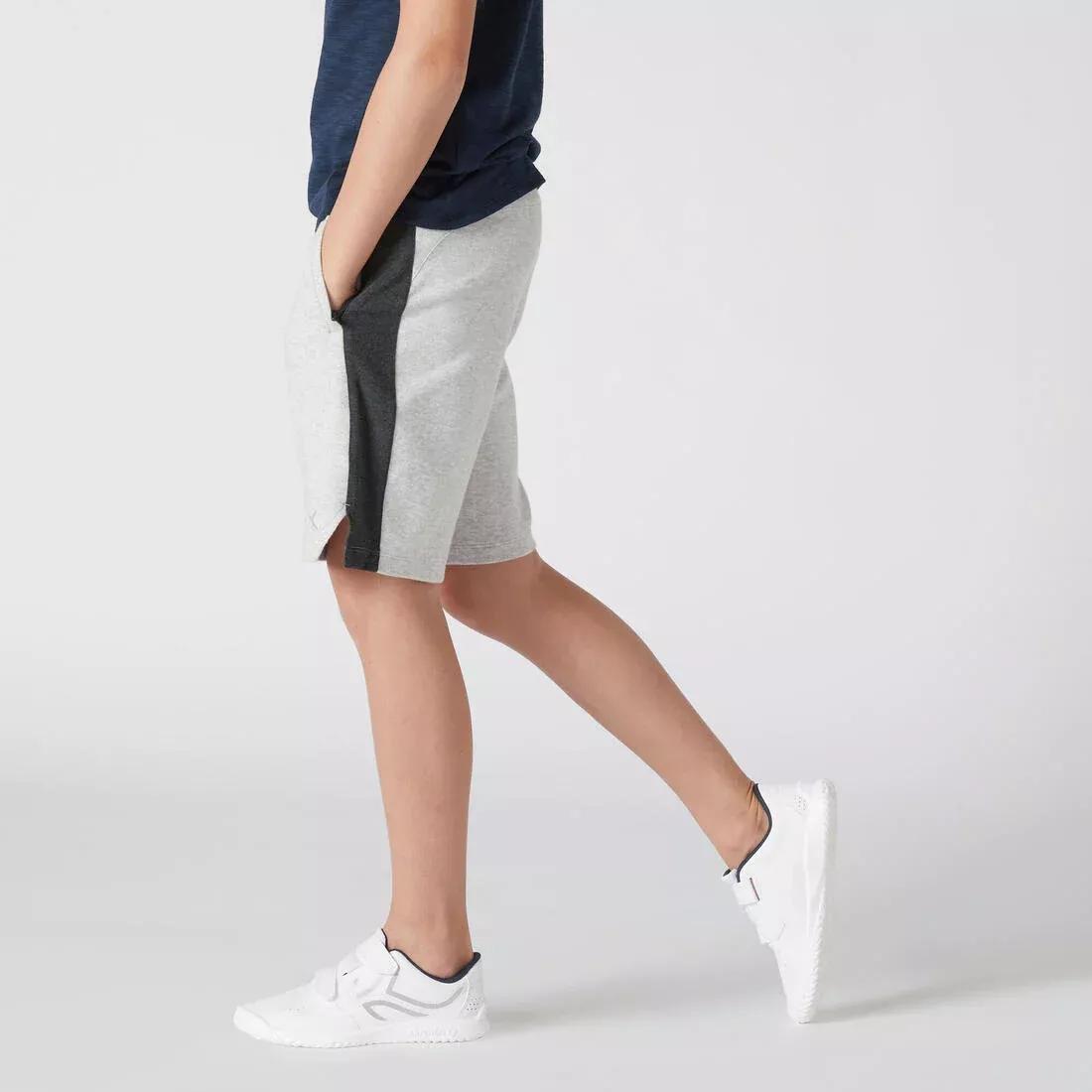 Kids Boys Cotton Shorts - 500, Grey, , large image number 3