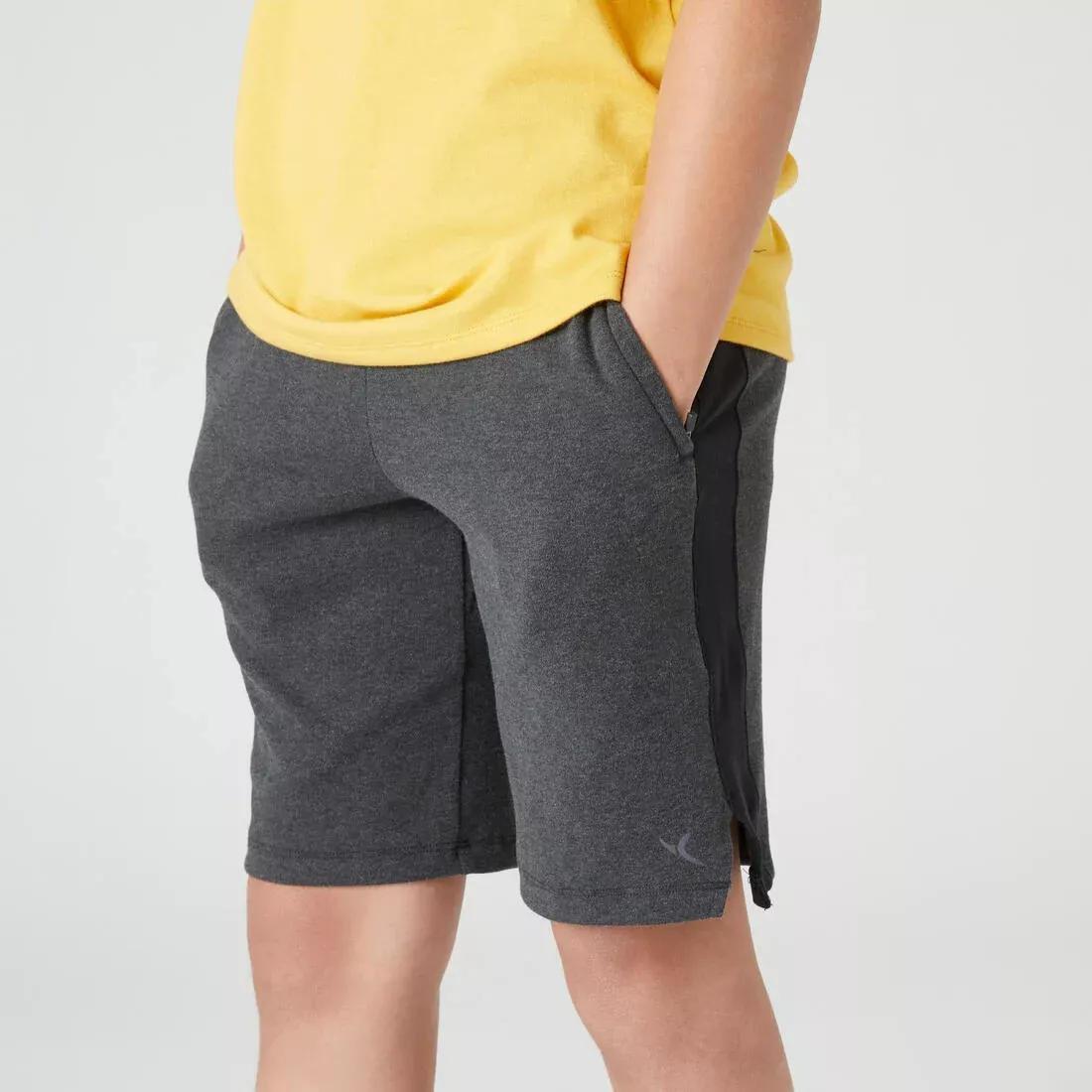 Kids Boys Cotton Shorts - 500, Grey, , large image number 7