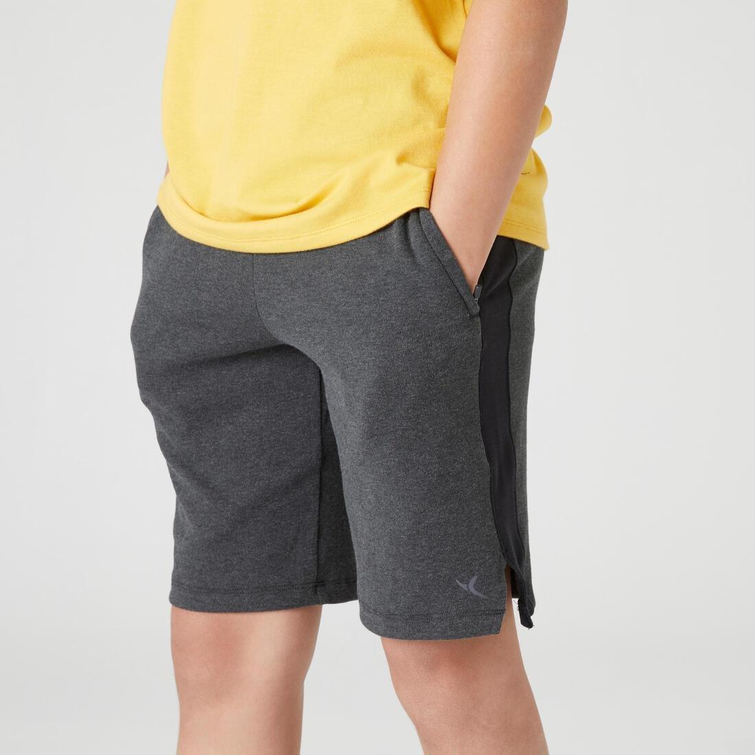 Kids Breathable Cotton Shorts, Light Grey, 5401_000, large image number 14