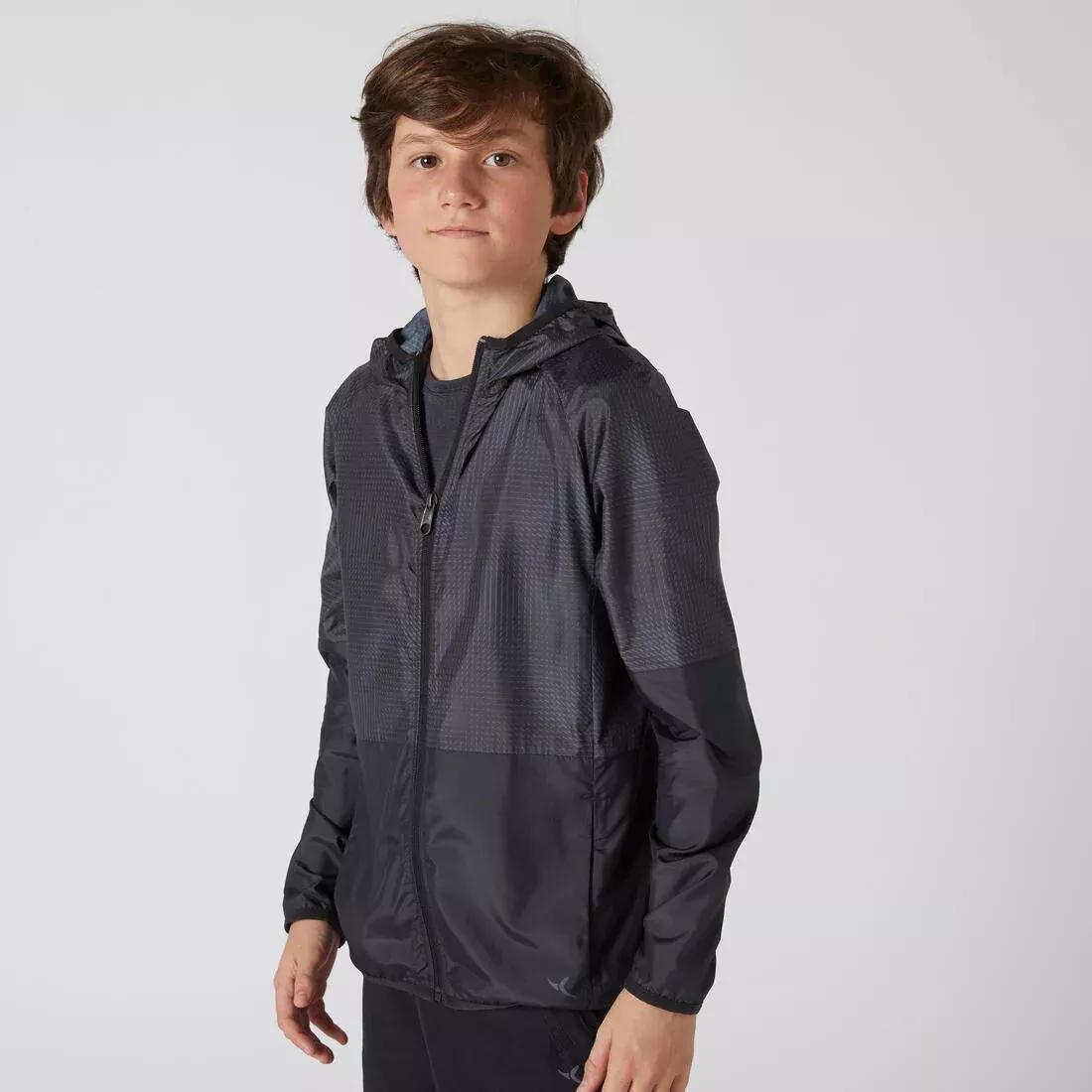 Kids Boys Ultra-Lightweight Compact Breathable Jacket, Black, , large image number 0
