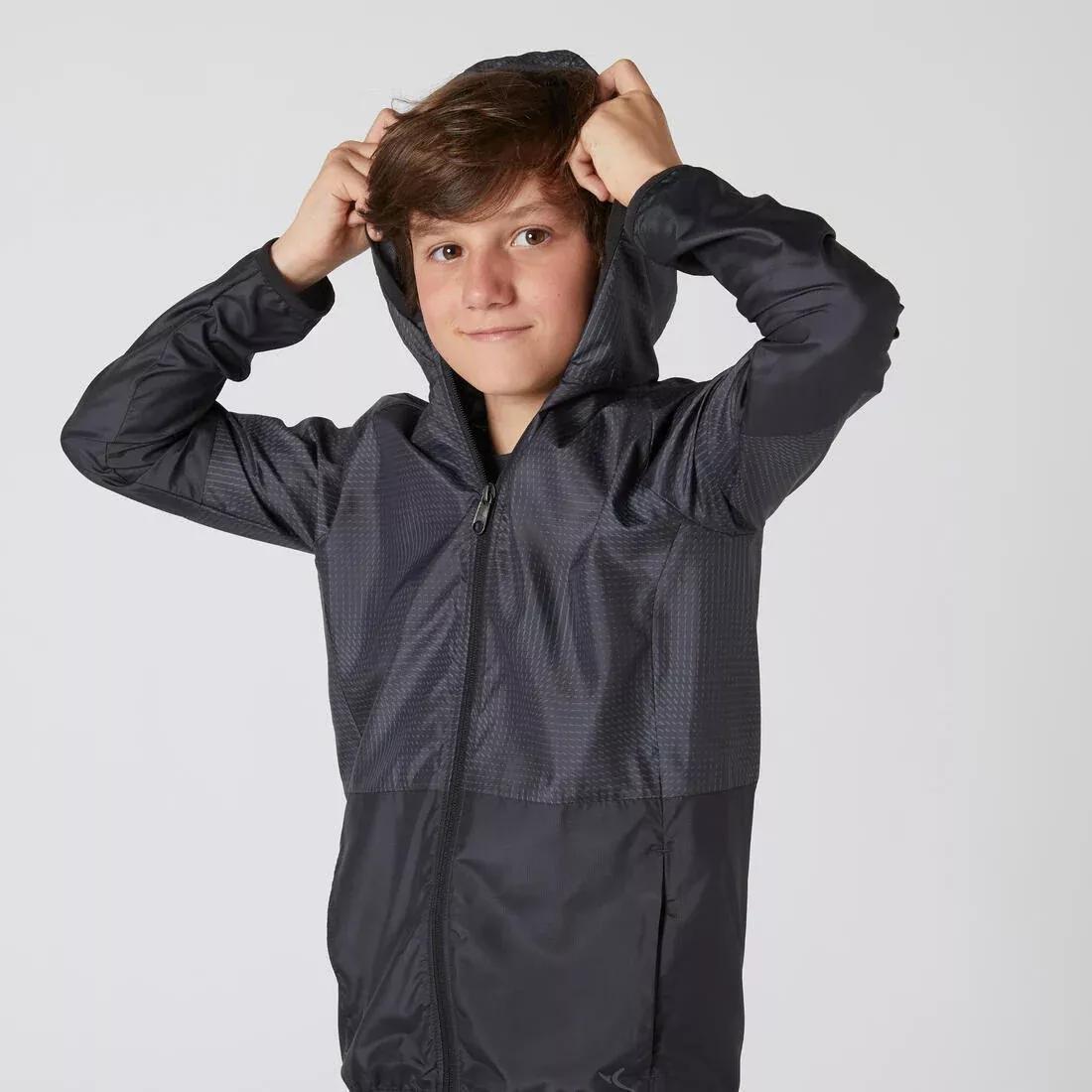 Kids Boys Ultra-Lightweight Compact Breathable Jacket, Black, , large image number 2