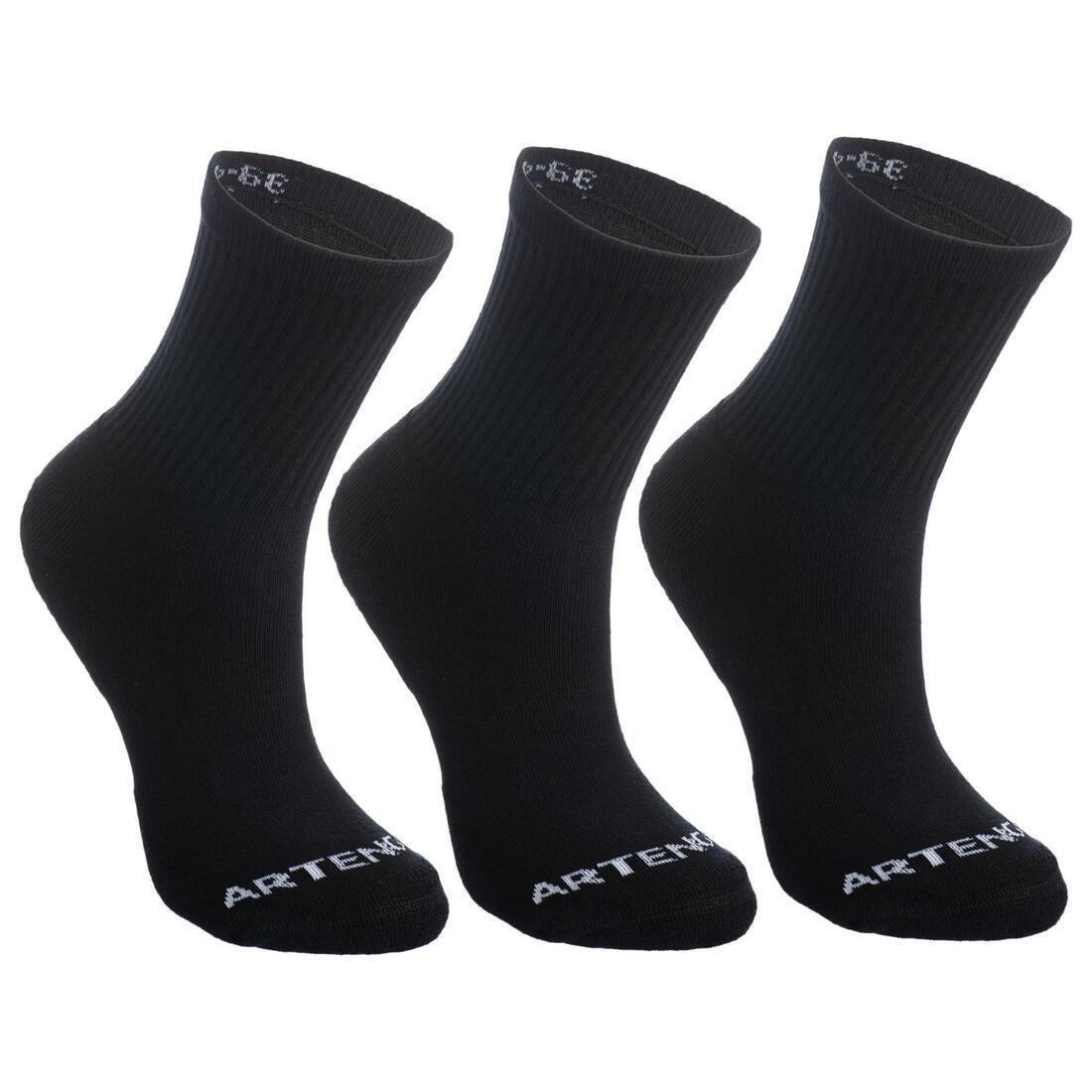 Unisex High Sports Socks, Black, , large image number 0