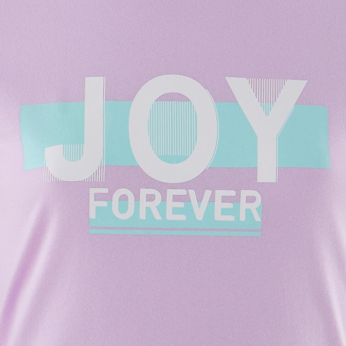 Kids Girls Short-Sleeved Gym T-Shirt, Black, No Color, large image number 4