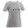 DOMYOS - 100Girls Short-Sleeved Gym T-Shirt Print, Grey