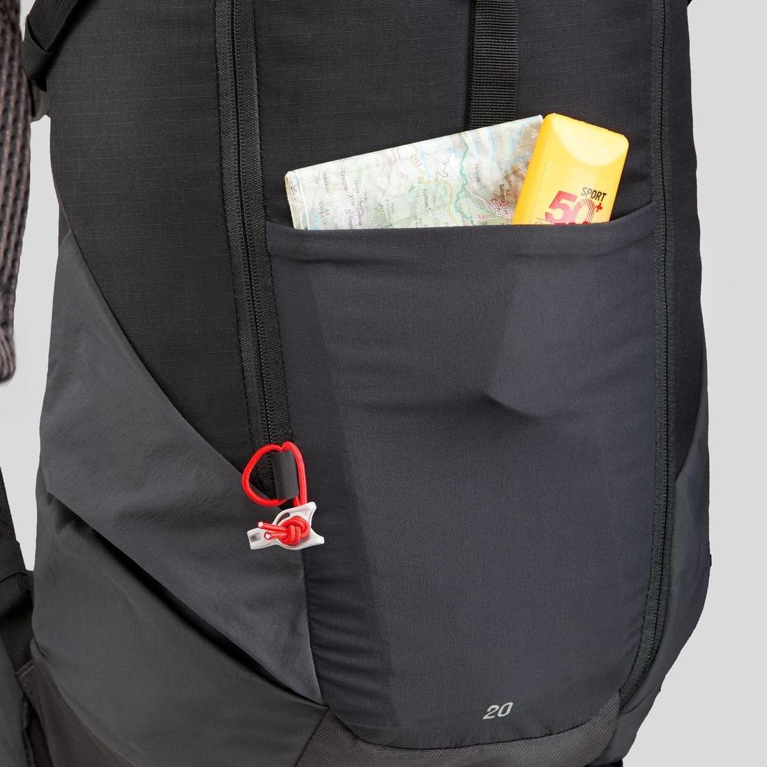 Mountain Hiking Backpack  Mh500, Black, , large image number 12