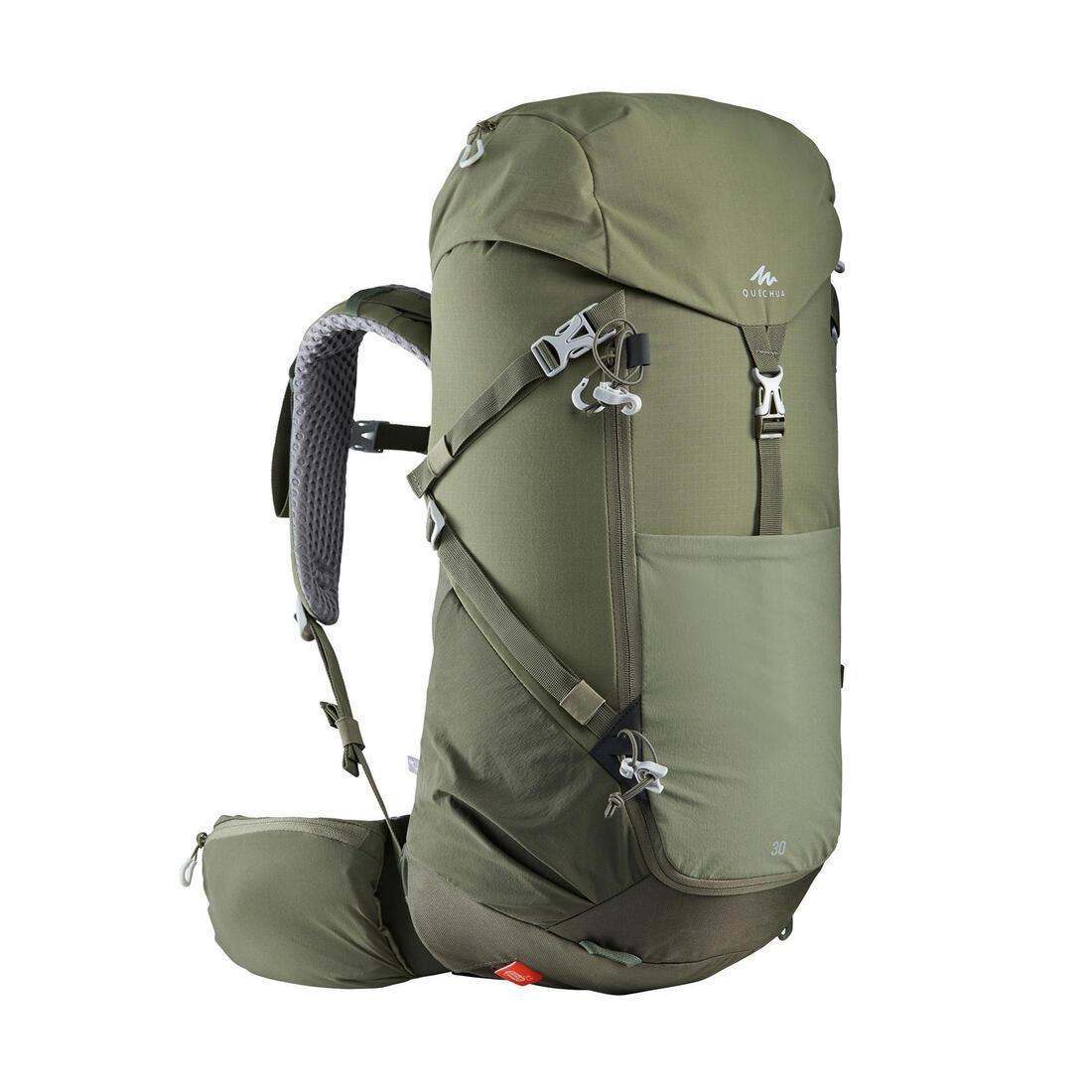 QUECHUA - Mountain Walking Rucksack - Mh500 30L, Dark Ivy Green