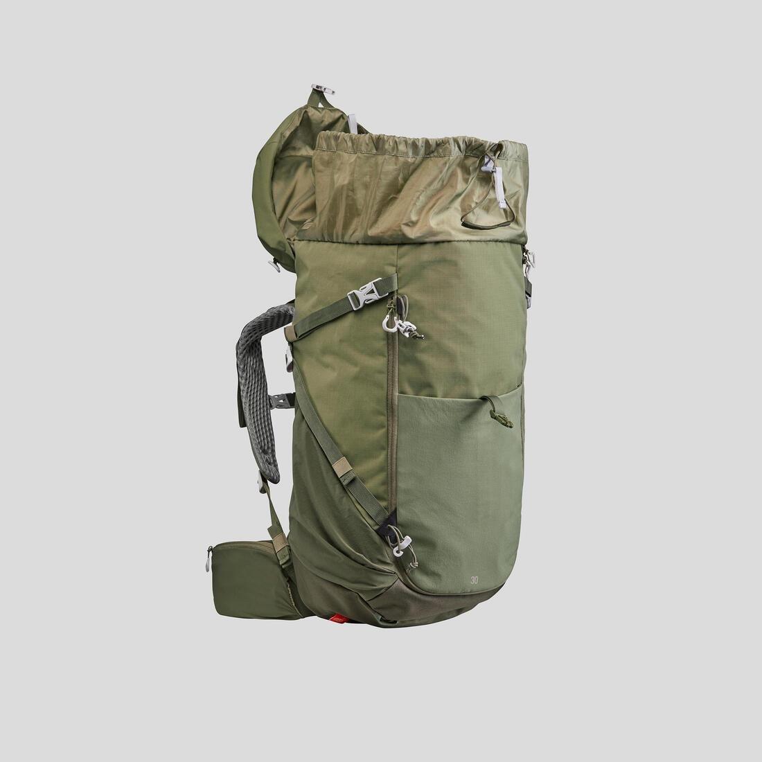 Mountain Walking Rucksack - Mh500 30L, Dark Ivy Green, No Color, large image number 4