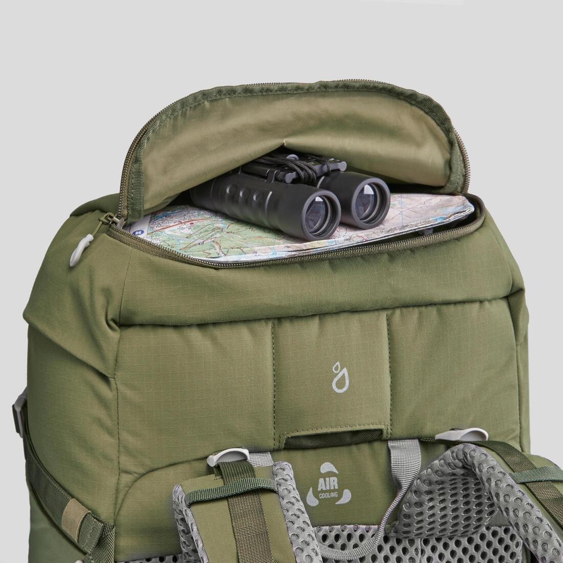 Mountain Walking Rucksack - Mh500 30L, Dark Ivy Green, No Color, large image number 8