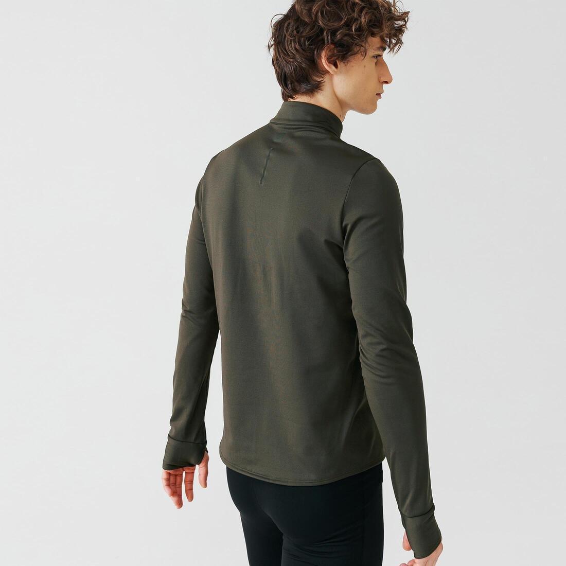 KalenjiMens WarmLong-SleevedRunning T-Shirt, Dark Bronze, , large image number 9
