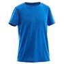 DOMYOS - Boys' Breathable Synthetic Short-Sleeved Gym T-Shirt S500, Blue