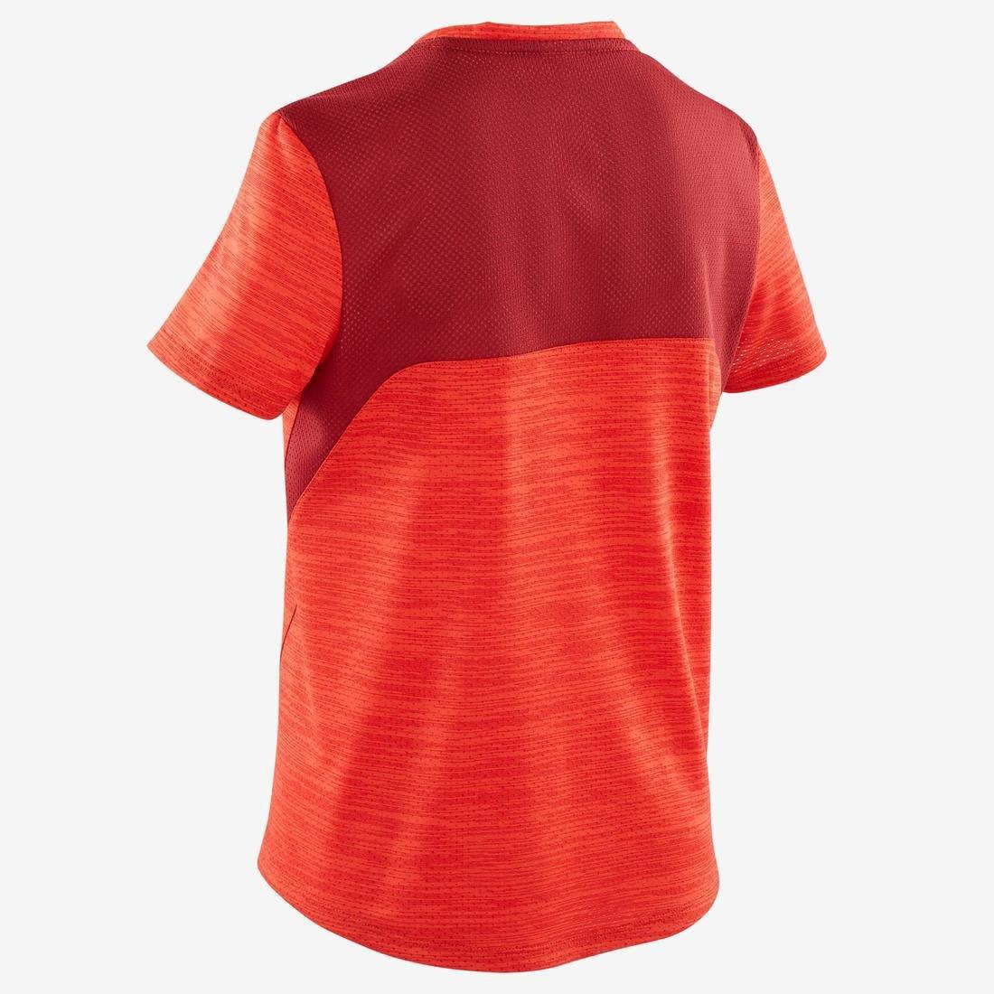 Kids Boys Breathable Synthetic Short-Sleeved Gym T-Shirt - S500, Blue, , large image number 2