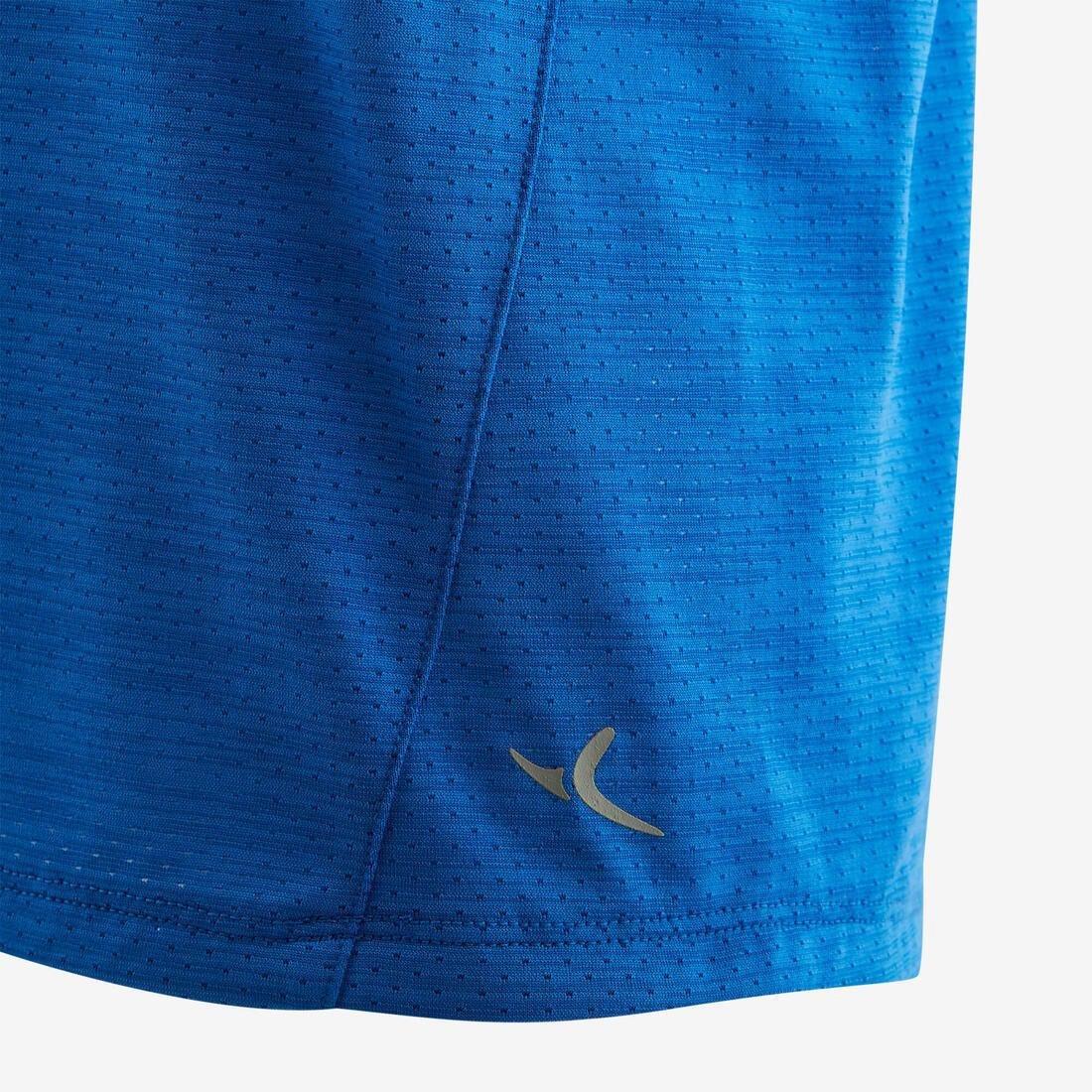 Kids Boys Breathable Synthetic Short-Sleeved Gym T-Shirt - S500, Blue, , large image number 14