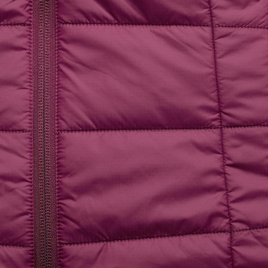 Women Synthetic Sleeveless Trekking Padded Jacket - MT100, Purple, 5401_000, large image number 7
