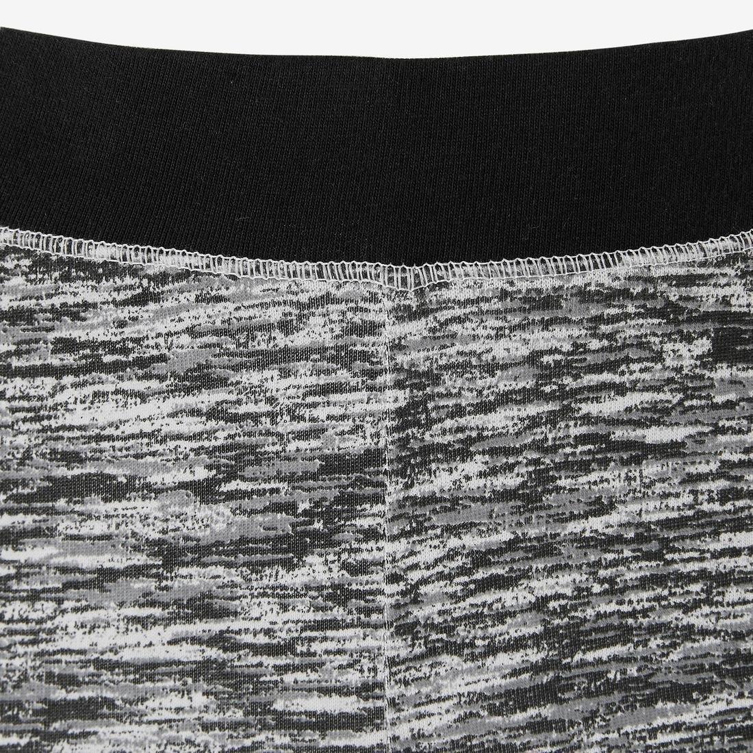 Kids Girls Breathable Cotton Gym Leggings - 500, Black, , large image number 7
