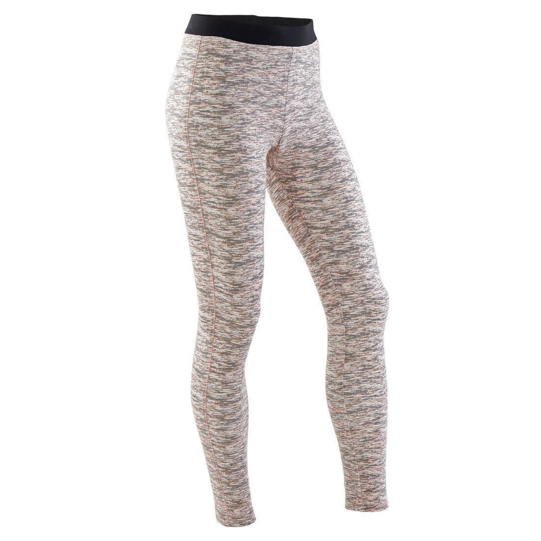 Kids Girls Breathable Cotton Gym Leggings - 500, Black, , large image number 10