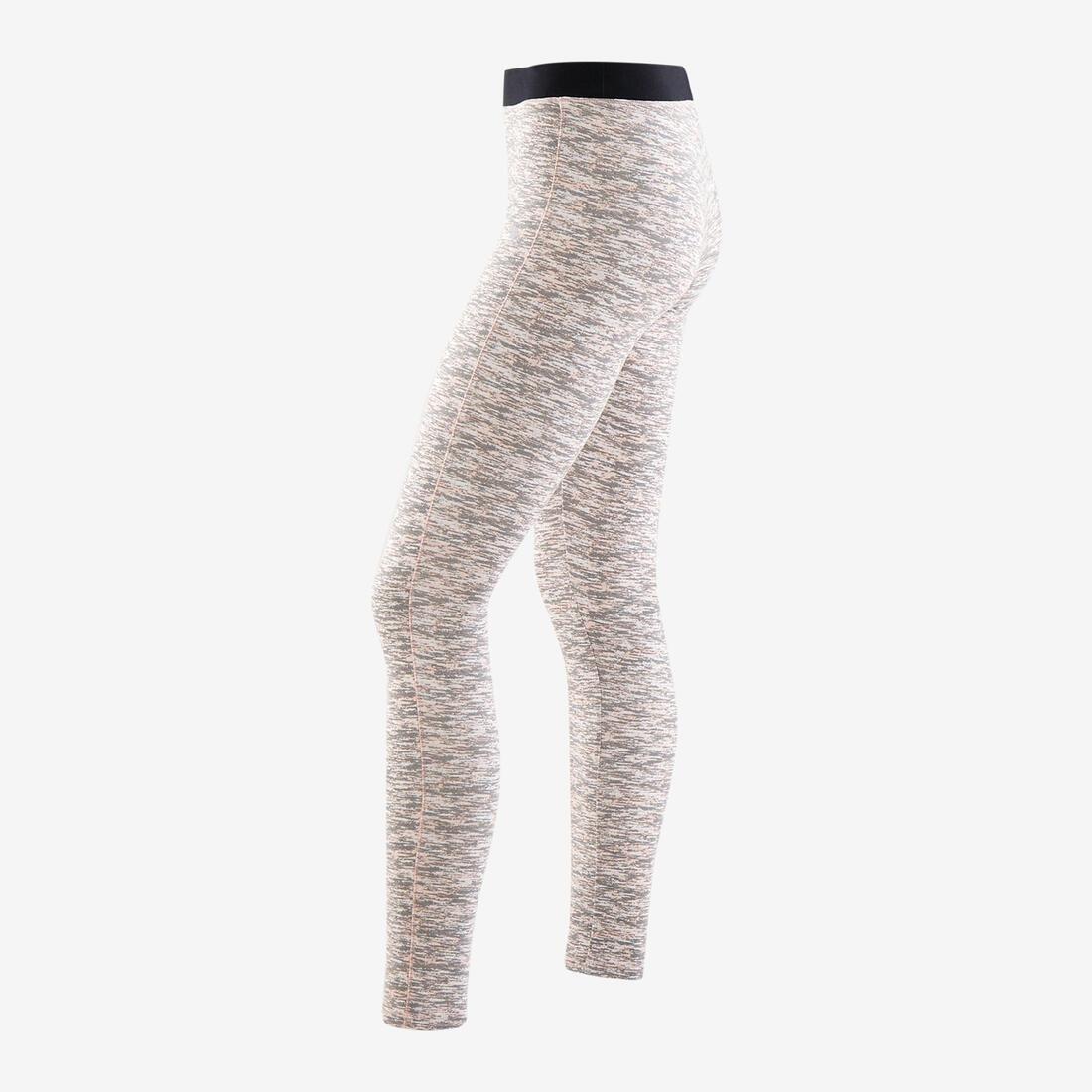 Kids Girls Breathable Cotton Gym Leggings - 500, Black, , large image number 11
