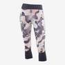 DOMYOS - Girls Breathable Synthetic Gym Cropped Bottoms500  Print, Fluo Pale Peach