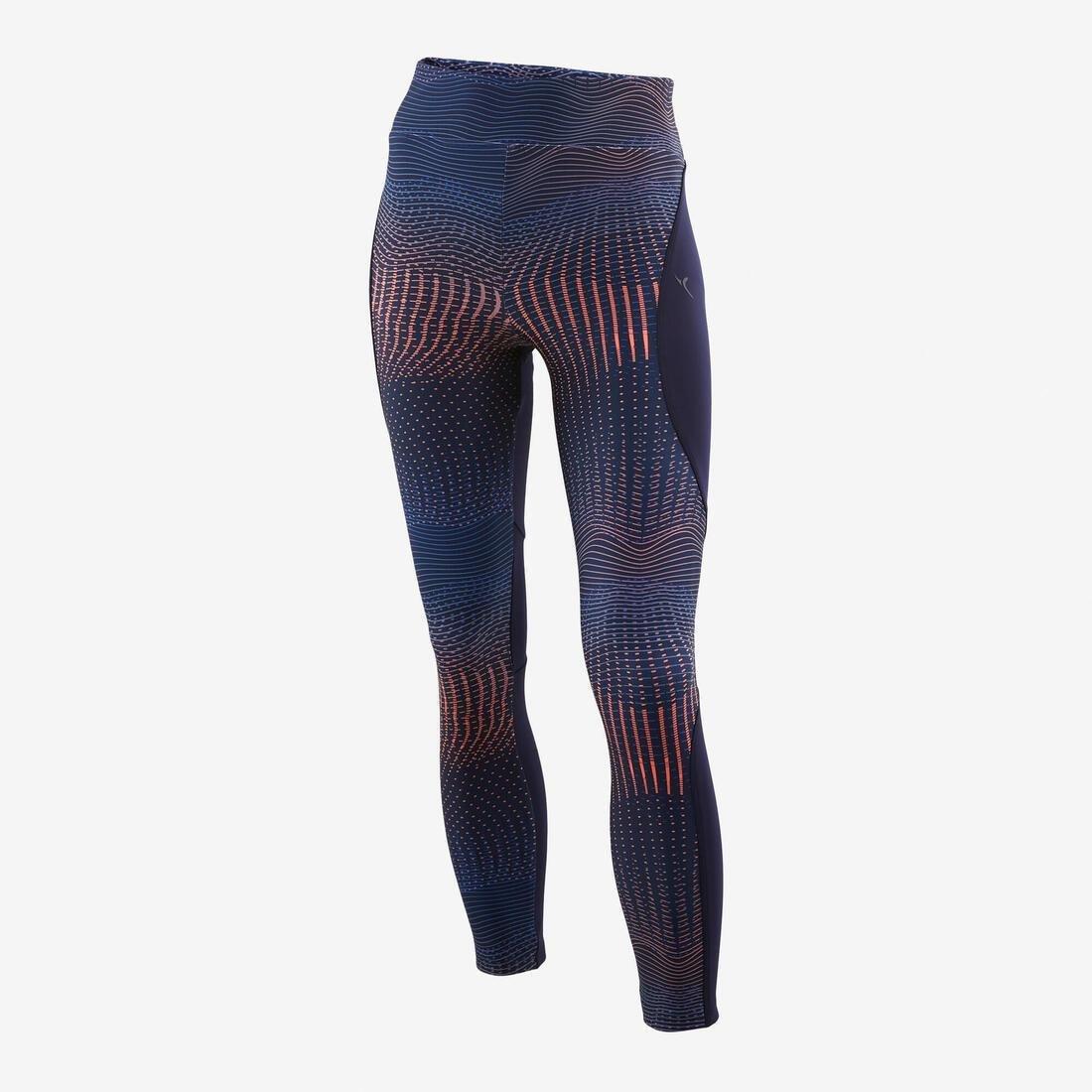Kids Girls Breathable Synthetic Leggings Print, Blue, , large image number 12
