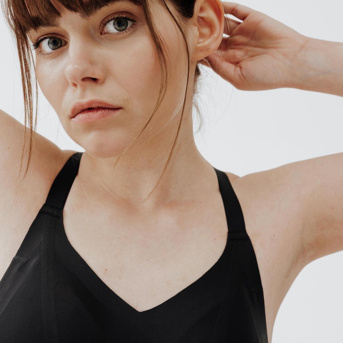 Women Invisible Sports Bra With High-Support Cups, Black, , large image number 3