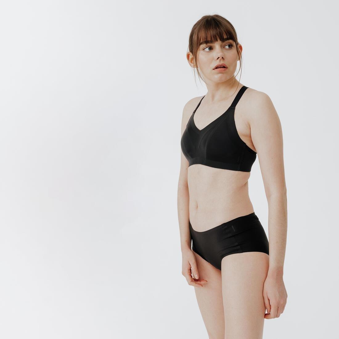 Women Invisible Sports Bra With High-Support Cups, Black, , large image number 5