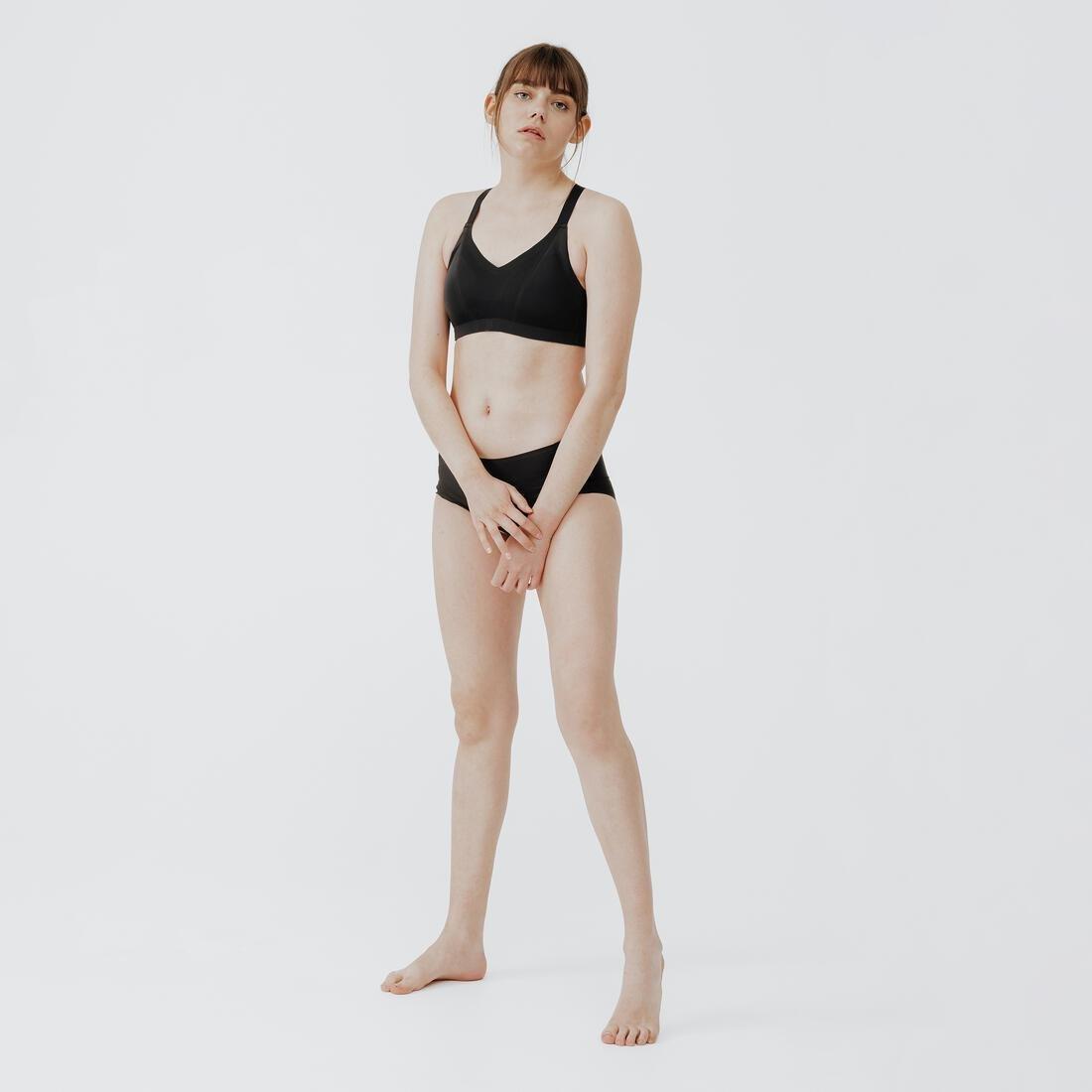 Women Invisible Sports Bra With High-Support Cups, Black, , large image number 6