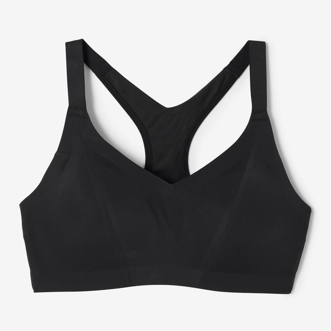 Women Invisible Sports Bra With High-Support Cups, Black, , large image number 7