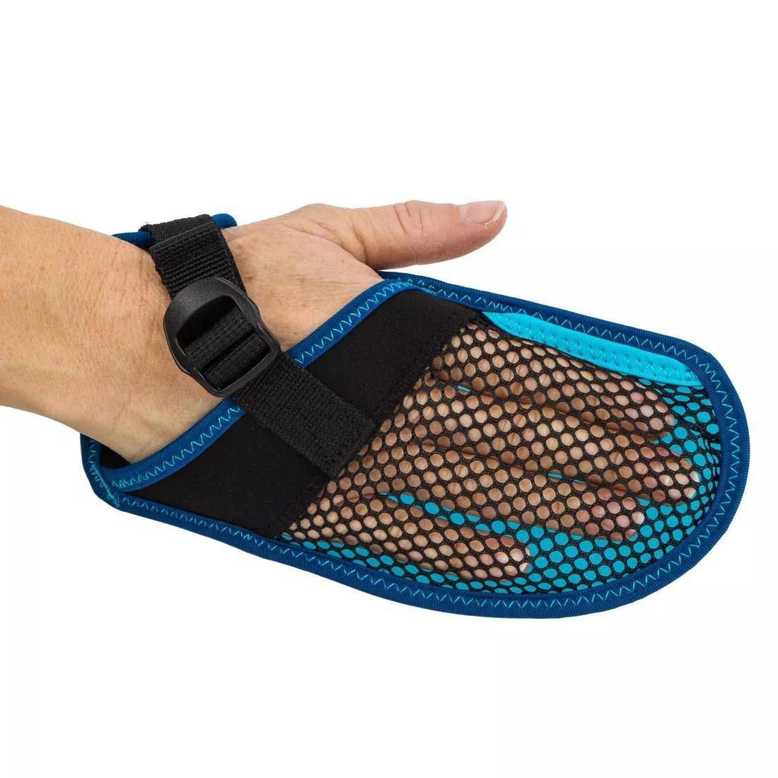 Swimming Gloves Soft 100 - Black Blue, No Color, large image number 4