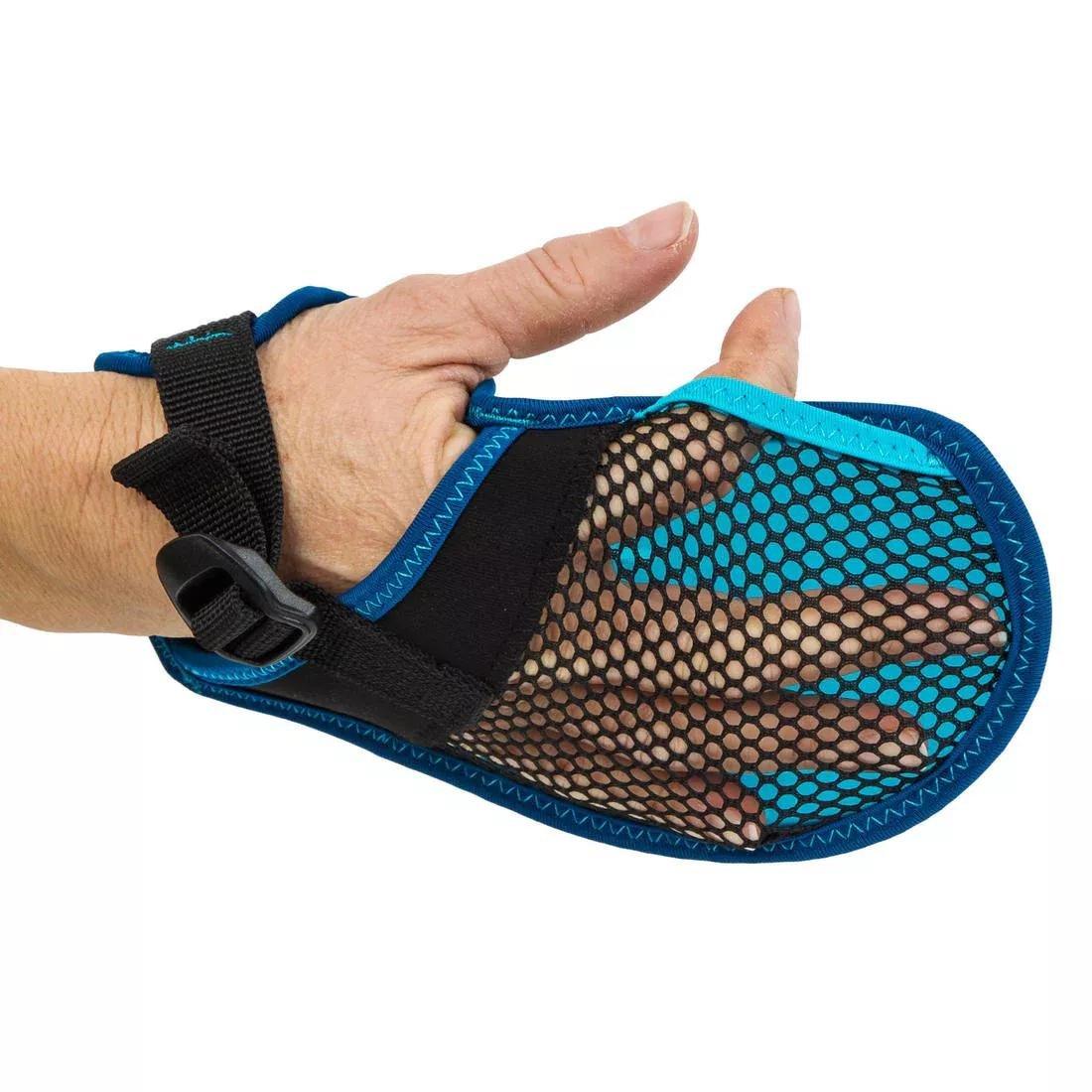 Swimming Gloves Soft 100 - Black Blue, No Color, large image number 5