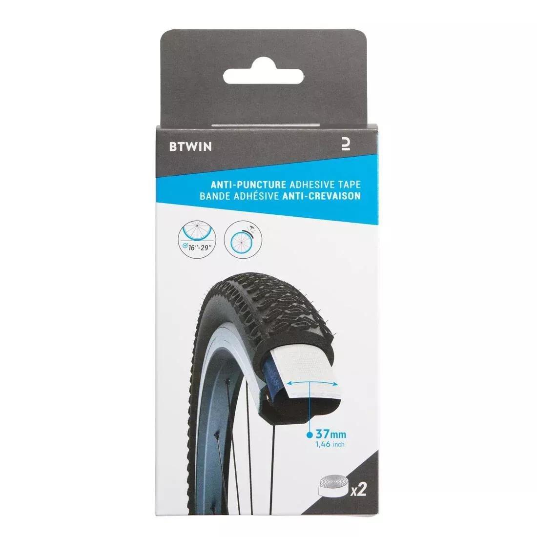 Anti-Puncture Tape Twin-Pack Bike Tyres, No Color, large image number 0