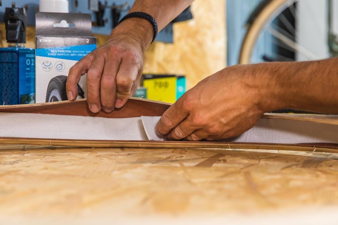 Anti-Puncture Tape Twin-Pack Bike Tyres, No Color, large image number 4